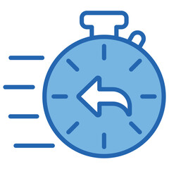 Response Blue White Icon