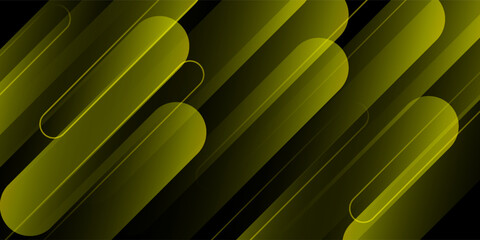 Black abstract backround with yellow curve line for backdrop or presentation