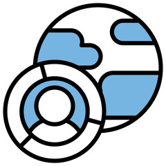 Demographics Blue Black Icon