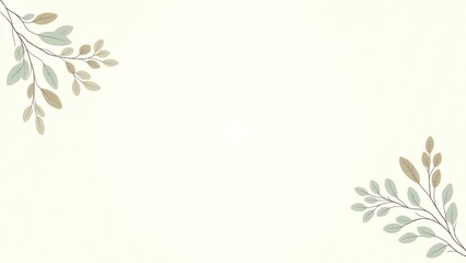 Fototapeta premium Elegant Neutral Background with Botanical Branch Accents for Invitations