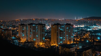 Fototapeta premium Night Lights Cityscape.