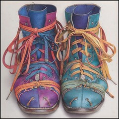 Colorful Handcrafted Leather Boots