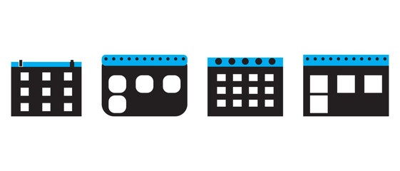 set of calendar icons.