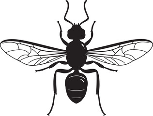 Winged Ant Silhouettes