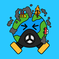 Smoke pollution on earth.