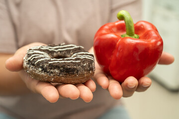 Junk food no good health eating for diet.