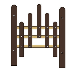 Wooden Fence Graphic Illustration