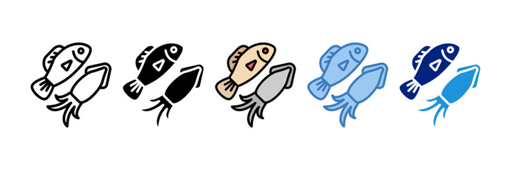 Seafood Icon Element For Design