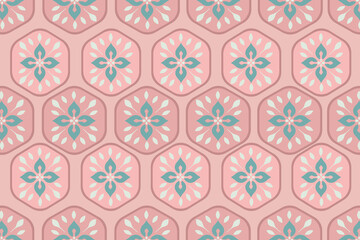 Seamless classic damask pattern in brown tone - vector illustration for luxury textile design.	