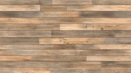 Fototapeta premium Rustic Wood Plank Texture: A close-up shot captures the intricate details of weathered wood planks, displaying a spectrum of natural tones and textures in a seamless, repeating pattern.