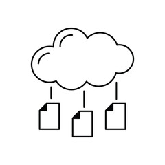 Cloud Data Vector icon