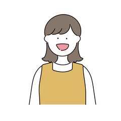 笑顔の女性_上半身_保育士