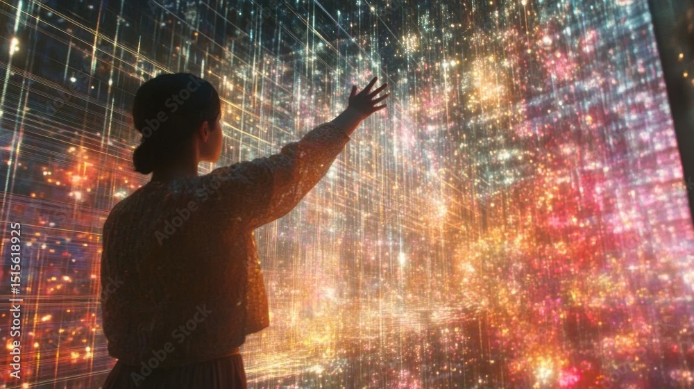 Poster exploring intricate patterns of a digital mat in a virtual environment a visual journey into the dig