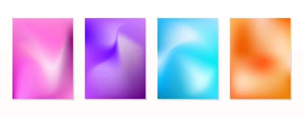 SET GRADIENT MESH LIQUID COLOR. POSTER BACKGORUND DESIGN VECTOR TEMPLATE GOOD FOR POSTER, WALLPAPER, COVER, FRAME, FLYER, SOCIAL MEDIA, GREETING CARD