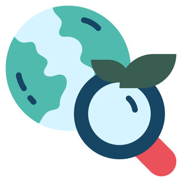 world environment searth finding eco friendly magnifying flat style icon