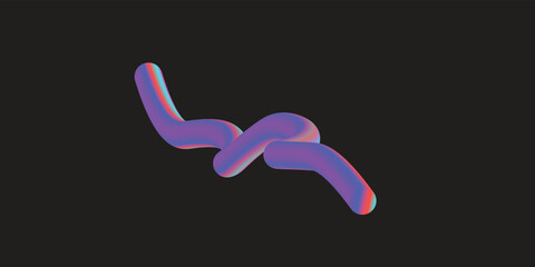 Wavy shape with Colorful Gradient. Vector illustration eps10