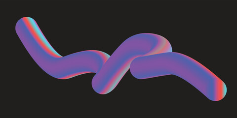 Wavy shape with Colorful Gradient. Vector illustration