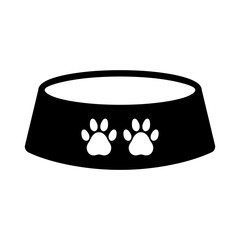 pet feeding bowl illustration in flat design