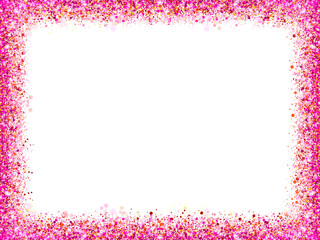 Pink glitter frame ,Glowing, shimmering,sparkling 