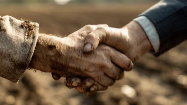 Handshake of Agreement: A close-up shot captures a firm handshake, symbolizing agreement, collaboration, and a shared vision. The image evokes a sense of trust, partnership, and mutual respect.