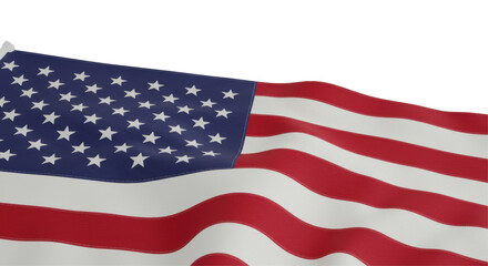 United States flag isolated on transparent background, PNG, U.S. flag image, waving US flag, flat US flag PNG, transparent background flag, national flag PNG