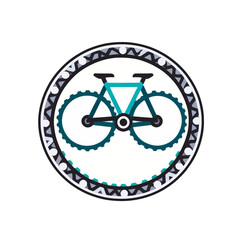 Fototapeta premium Bicycle-logo-design-cycling-illustration-bike-graphic