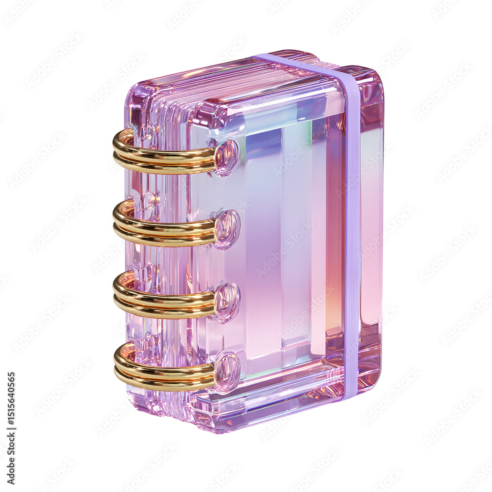 Aufkleber sleek and modern crystal binder in a captivating blend of vibrant pink and purple hues designed with