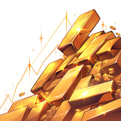 Shiny Gold Bars and Coins: Luxury, Wealth, and Investment Symbolism