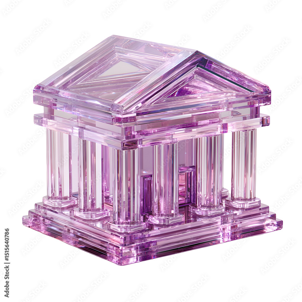 Poster A mesmerizing geometric crystal structure bathed in soft ethereal light creating a visually striking and captivating composition