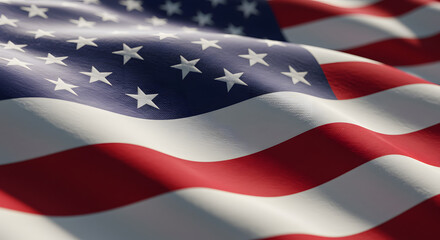 American Flag Waving in the Wind