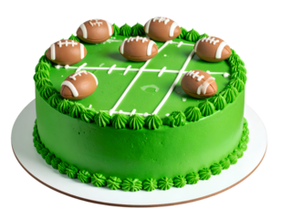Game Day Football Cake with Edible Ball Accents, PNG Clipart