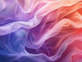 Fototapeta premium Abstract flowing gradient veil of colors in pink, purple, orange and white