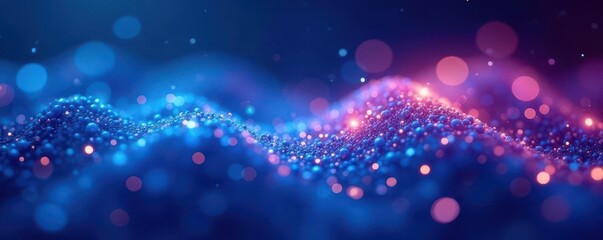Abstract blue bokeh, vibrant, luxurious shimmer, texture, subtle