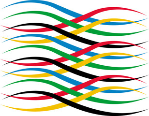 line 5 color for sport icon vector design