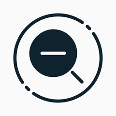 Design Illustration graphic of zoom out icon with glyph style. Suitable for UI, mobile design, web design, etc.