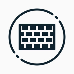 Design Illustration graphic of wall icon with glyph style. Suitable for UI, mobile design, web design, etc.