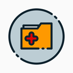 Design Illustration graphic of add files icon with colored outline style. Suitable for UI, mobile design, web design, etc.