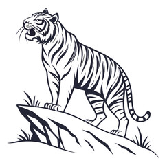 Obraz premium tiger vector image