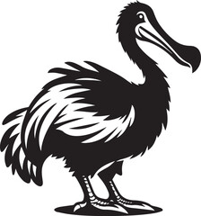 Fototapeta premium pelican bird vector illustration, pelican bird silhouette vector, pelican bird icon design