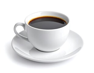 White coffee cup with dark liquid