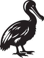 Fototapeta premium pelican bird vector illustration, pelican bird silhouette vector, pelican bird icon design