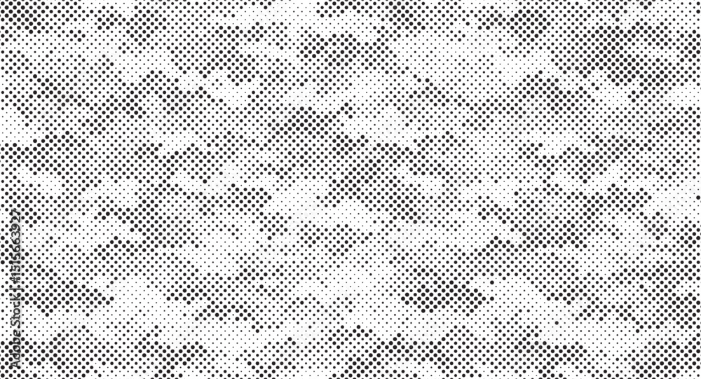 Leinwandbilder abstract halftone seamless camouflage pattern. repeating digital dotted hexagonal camo military text