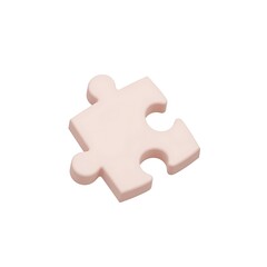 Puzzle Piece on White Background