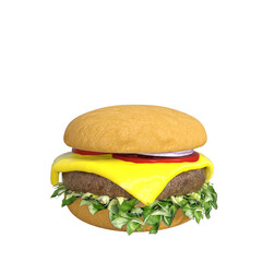 hamburger isolated on white