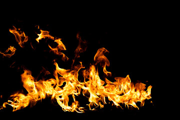 Fire flame texture for banner background. Burn abstract lights.