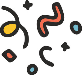 Exploding Confetti and Streamers Icon