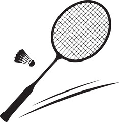 badminton racket and shuttlecock
