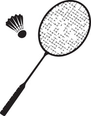 Badminton Icon Vector Silhouette
