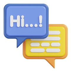 Chat 3D Illustration