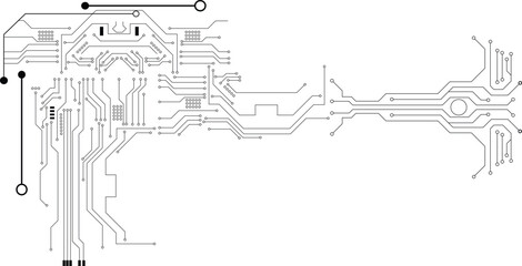 Technology background with hi-tech digital data connection system and computer electronic design. Vector art